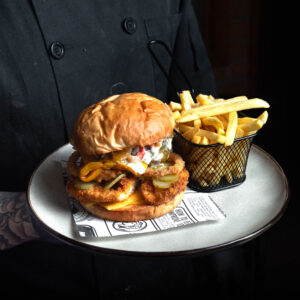 blue crunch burger